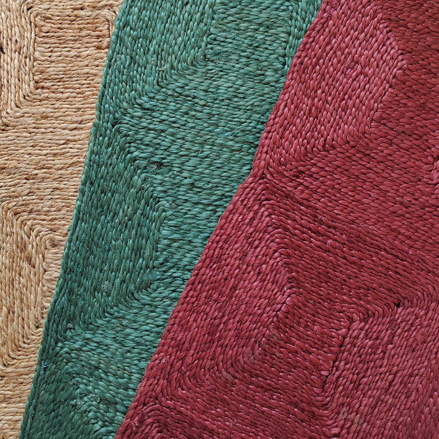 Chequered Dyed Jute Rug - Custom Colour & Size