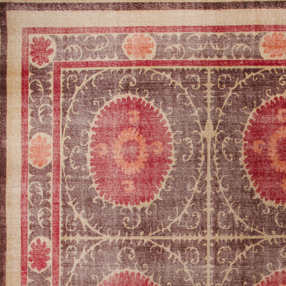 Zarafshan Hand Knotted Rug - Custom Colours & Size
