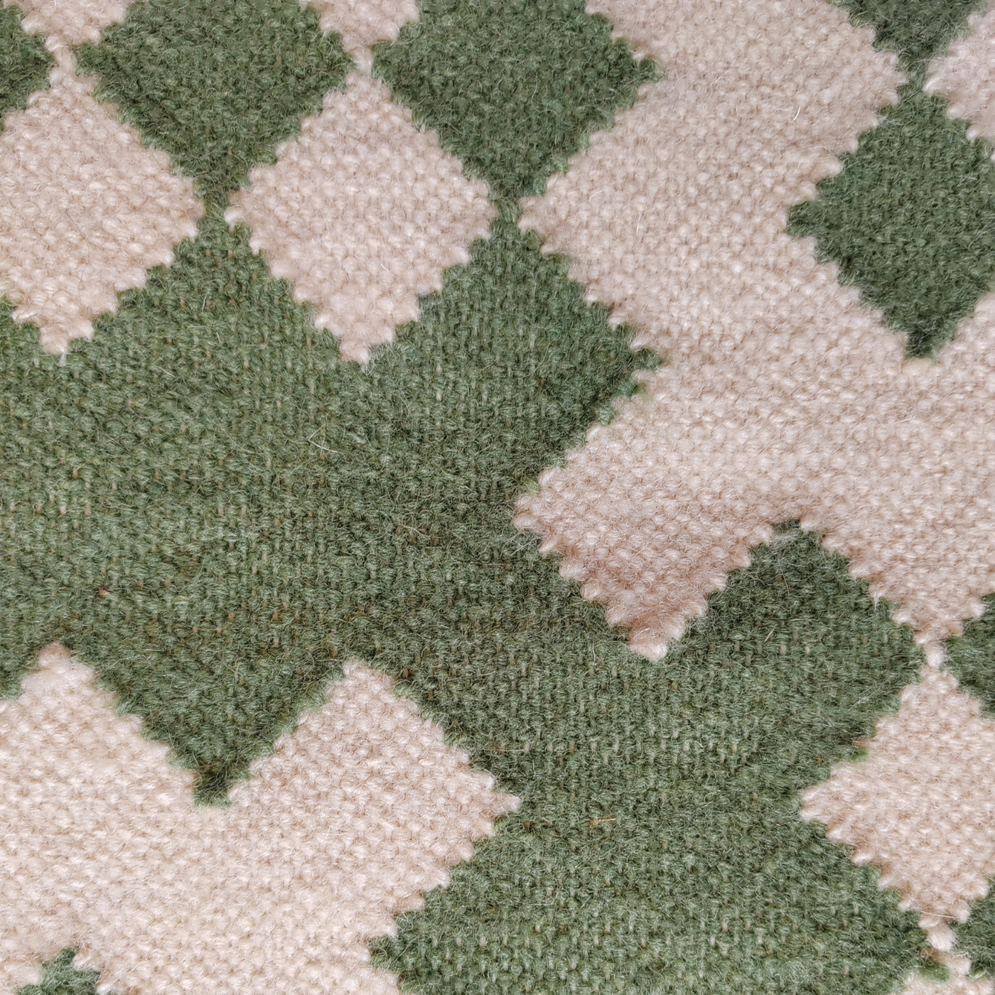 Tapestry Flatweave Rug - Green & Off-White - 1.2 x 1.8m