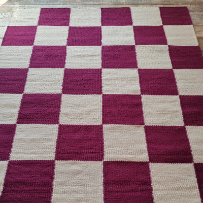 Chequerboard Flatweave Rug - Custom Colours & Size