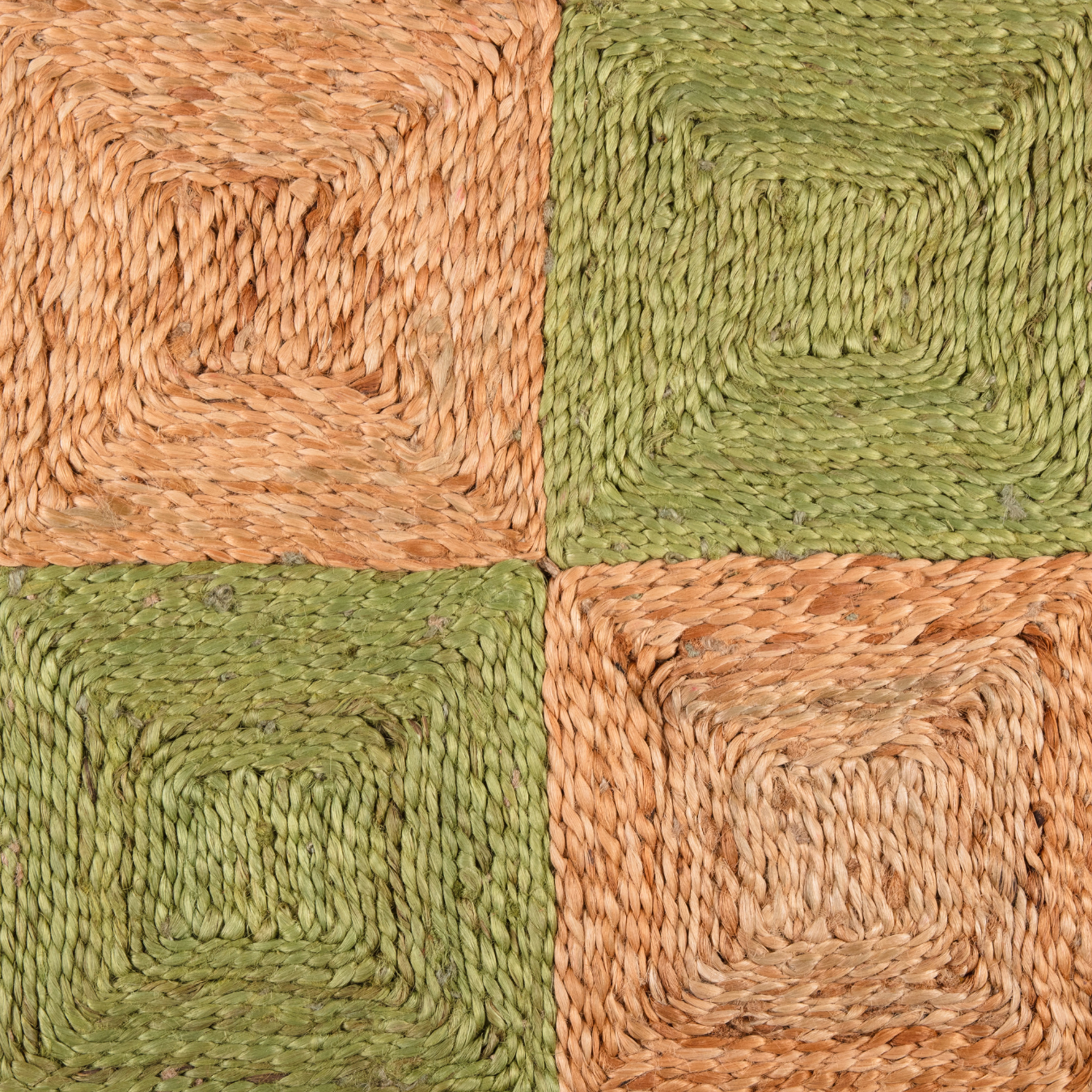 Chequered Colouredl Jute Rug - Custom Colour & Size
