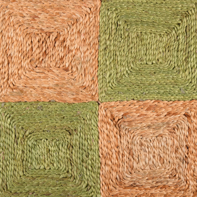 Chequered Colouredl Jute Rug - Custom Colour & Size