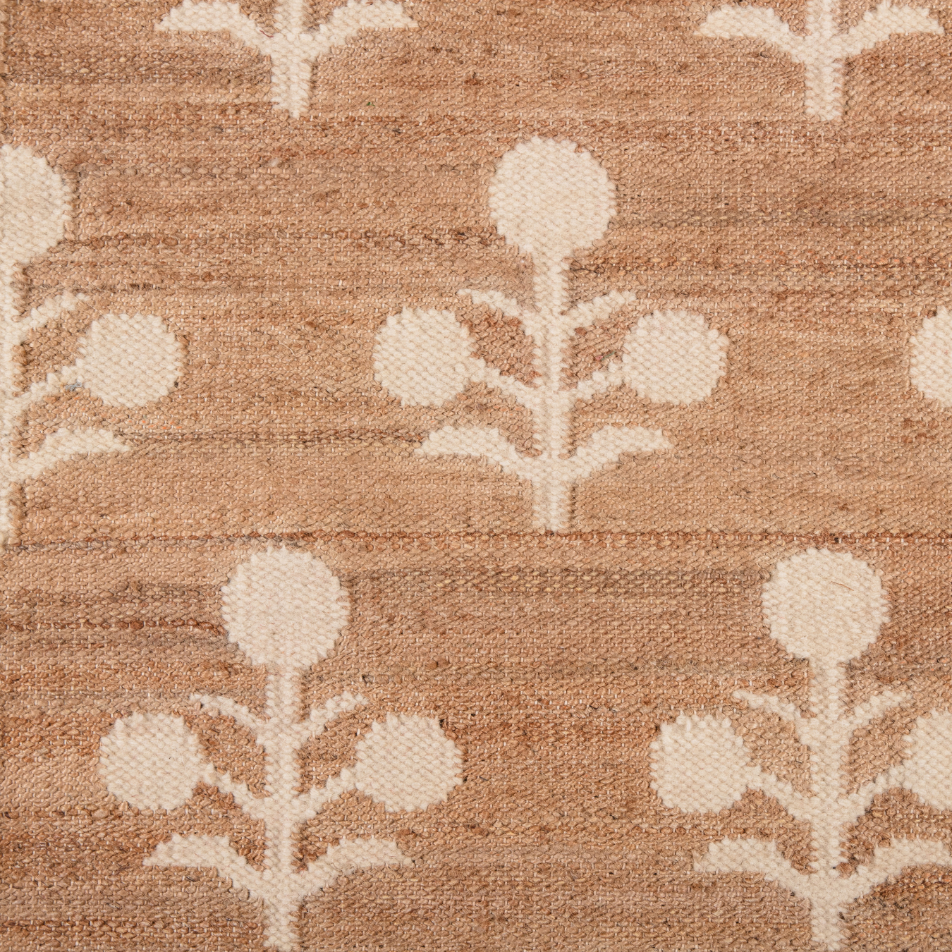 Floral Jute Rug - Custom Colours & Size