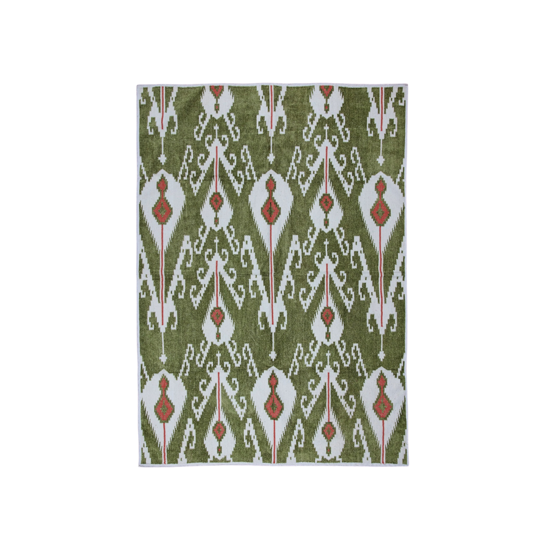 Sao Rug São Paulo Flatweave Rug - Jungle Green – Bombay Sprout Ltd