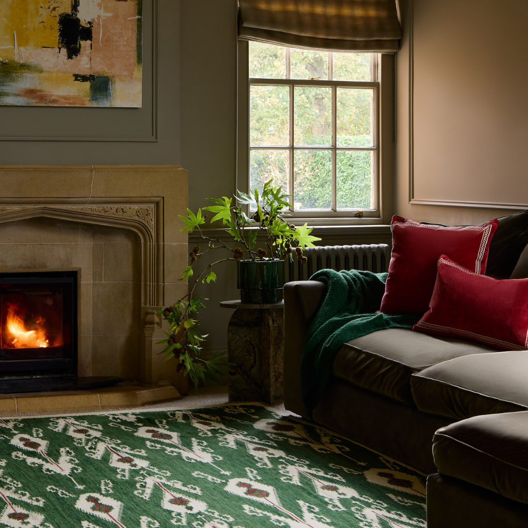 Sao Rug São Paulo Flatweave Rug - Jungle Green – Bombay Sprout Ltd