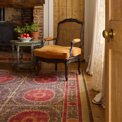 Zarafshan Hand Knotted Rug - Custom Colours & Size