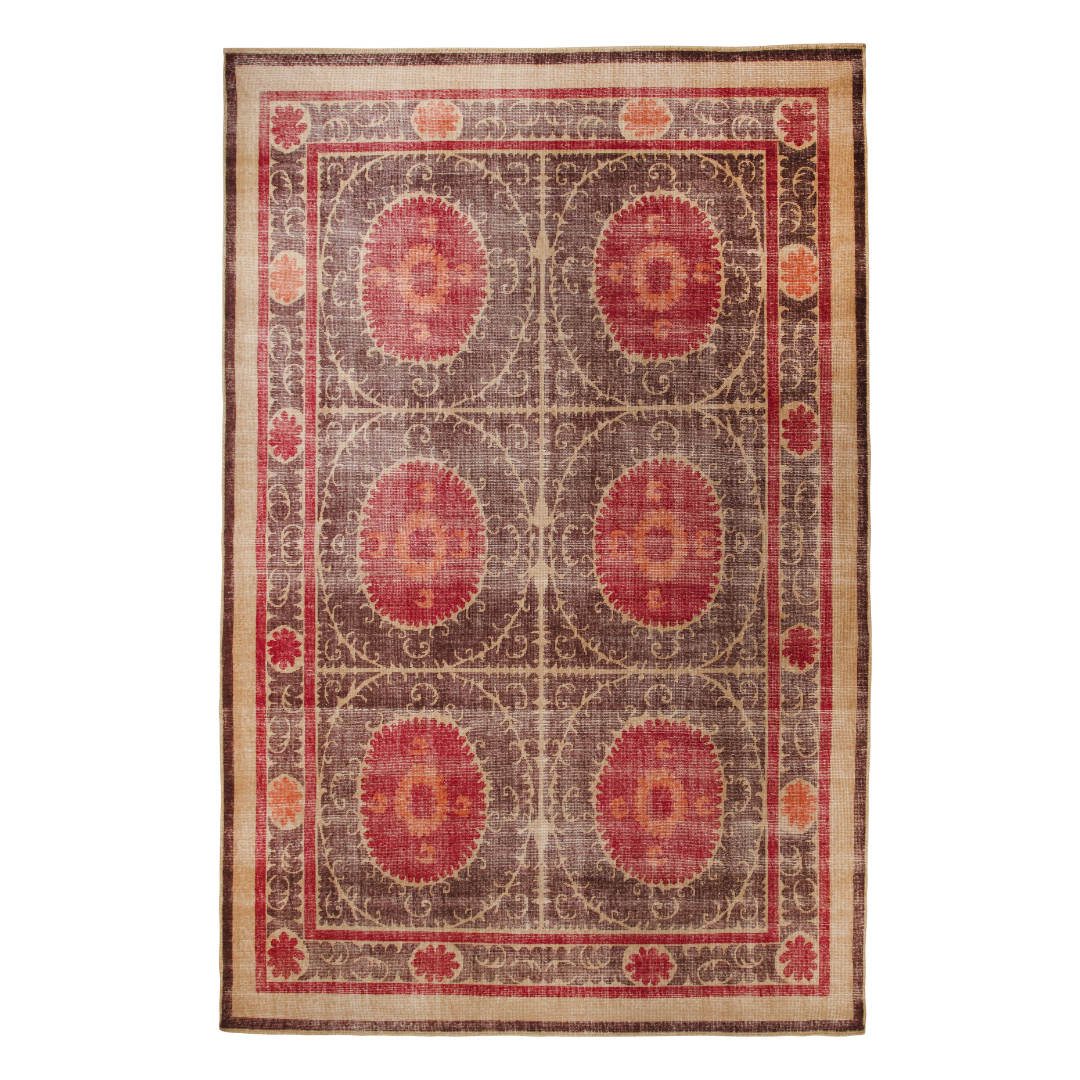 Zarafshan Hand Knotted Rug - Custom Colours & Size