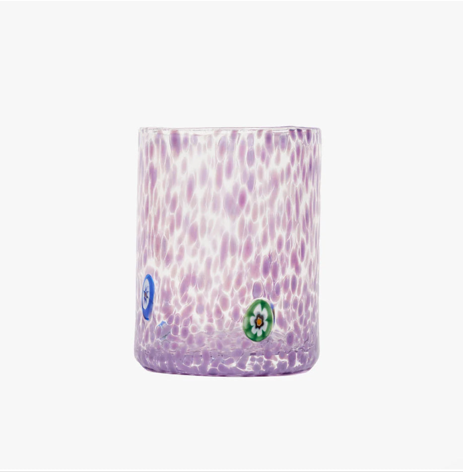 Murano Glass Tumbler - Purple