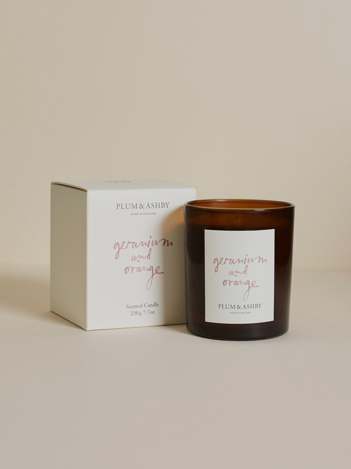 Plum and Ashby - Geranium and Orange Candle