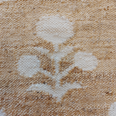 Floral Jute Rug - Natural & Off-White - 2.0 x 3.0m