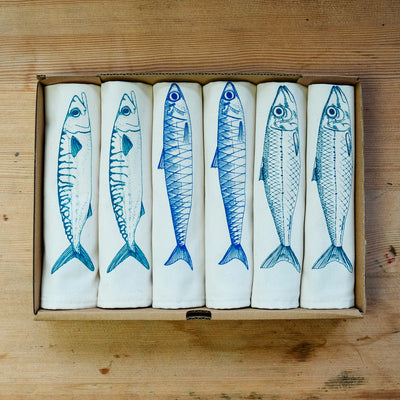 Lottie Day - Fish Napkin Gift Set - Set of 6