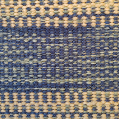 PET Yarn Stripe Rug - Blue & Off White - 1.2 x 1.8m
