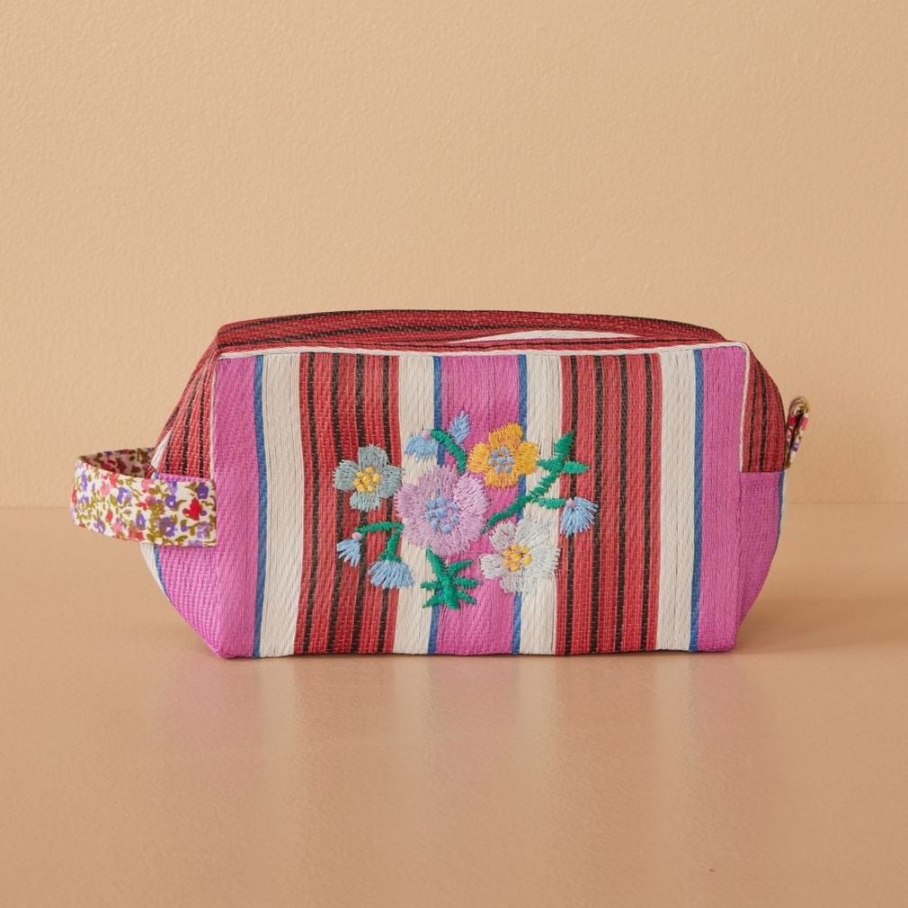 Rice - Recycled Plastic Makeup Bag - Floral