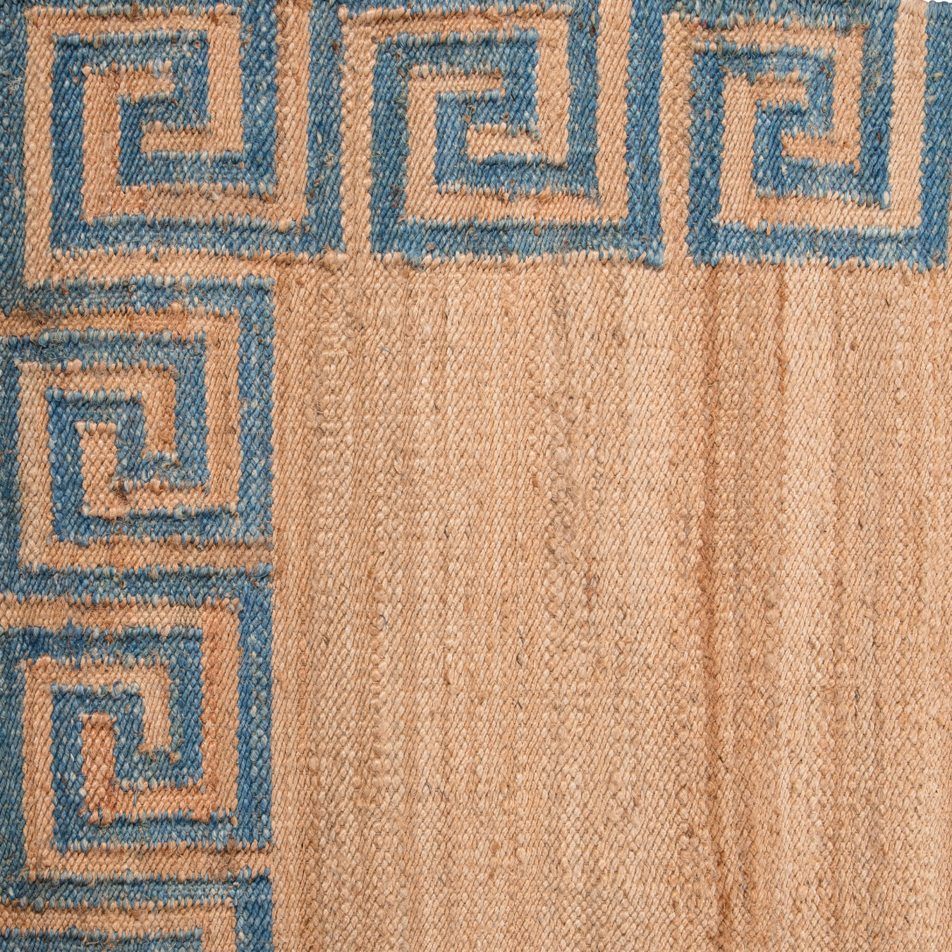 Greek Key Jute Rug - Custom Colours & Size