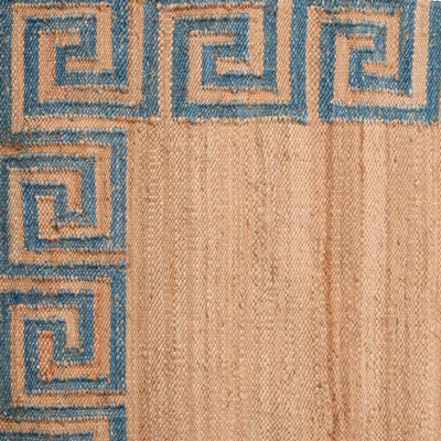 Greek Key Jute Rug - Custom Colours & Size