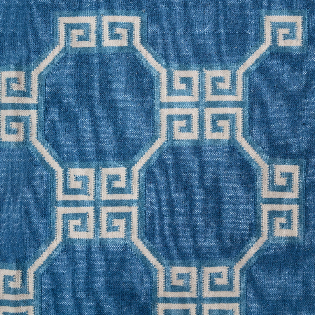 All Over Greek Key Flatweave Rug - Custom Colours & Size