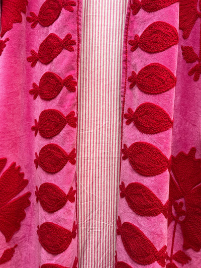 Ottoman Short Coat - Ruby Red & Hot Pink
