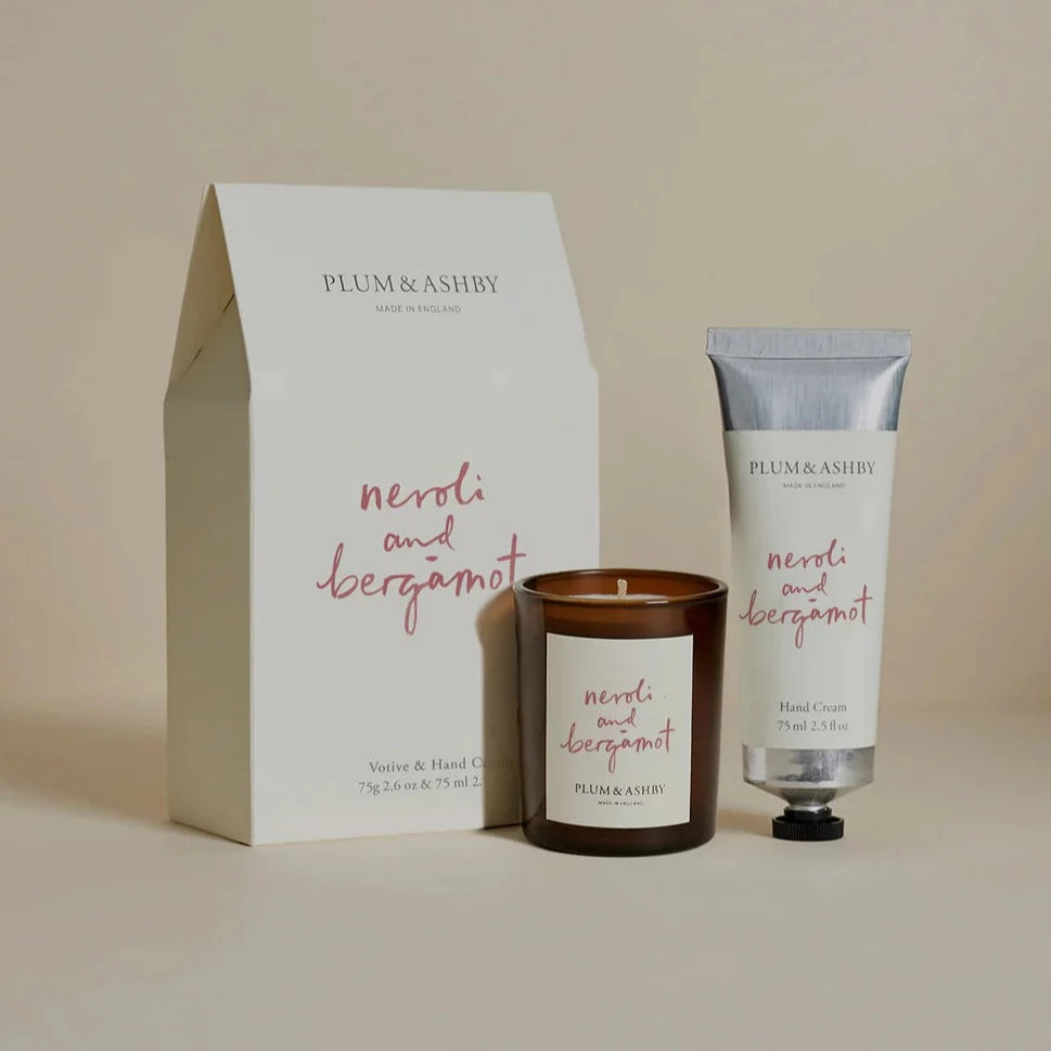 Plum & Ashby - Neroli & Bergamot - Votive & Hand Cream Gift Set