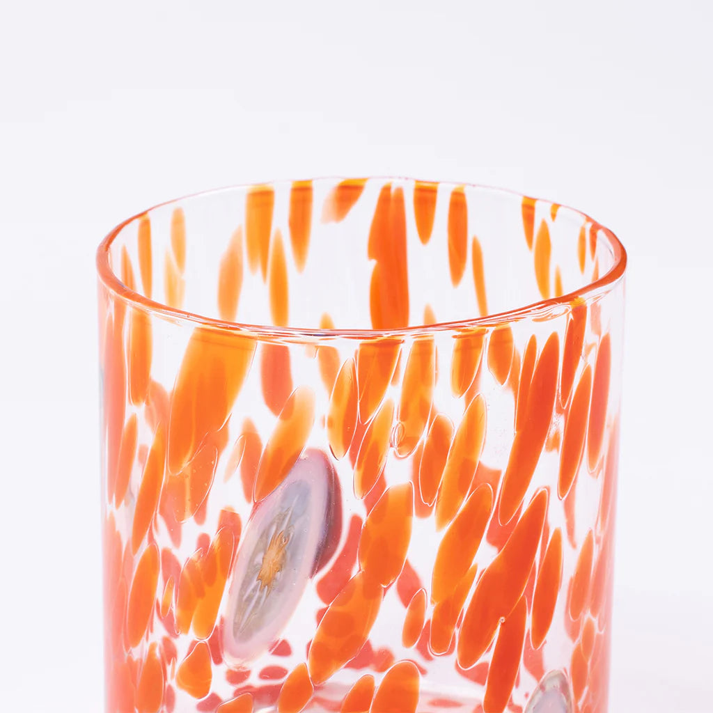 Murano Glass Tumbler - Orange