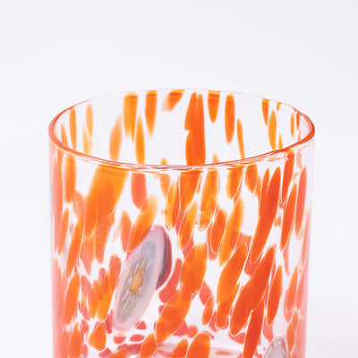 Murano Glass Tumbler - Orange