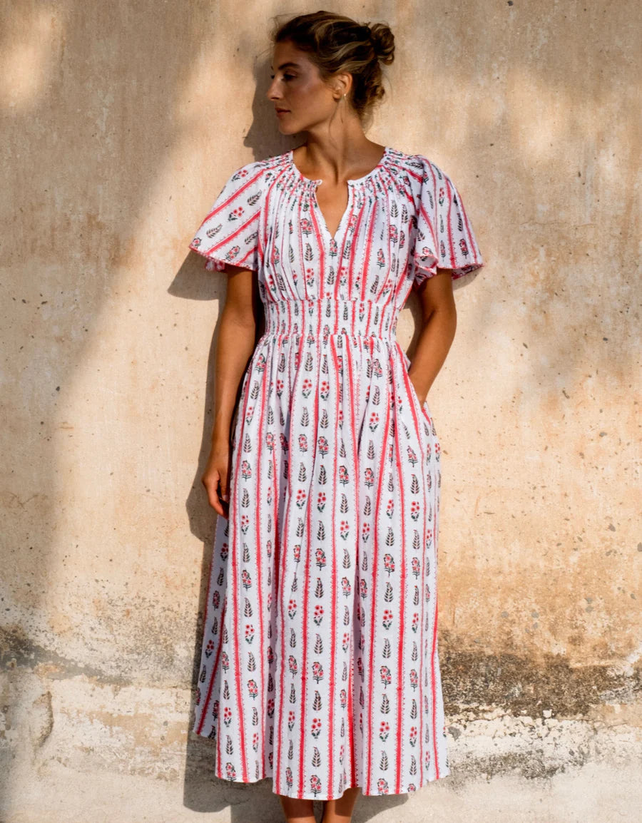 Pink City Prints - Pink City Stripe Tamsin Dress