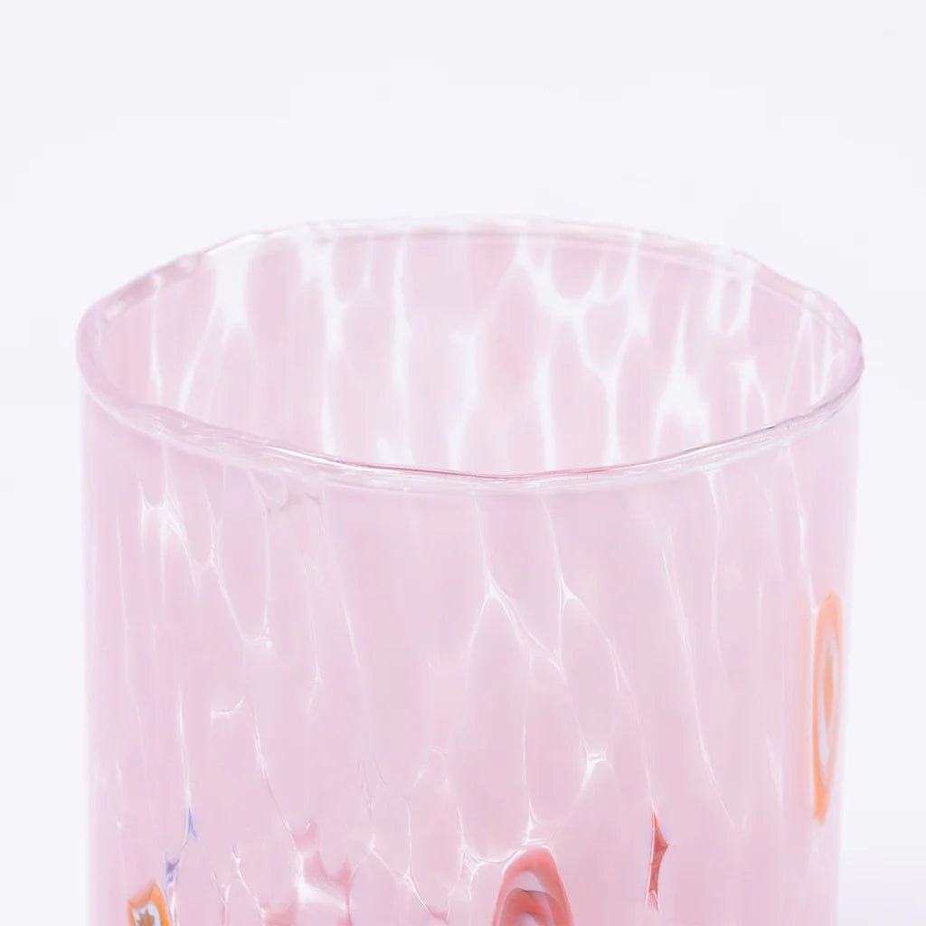 Murano Glass Tumbler - Pink