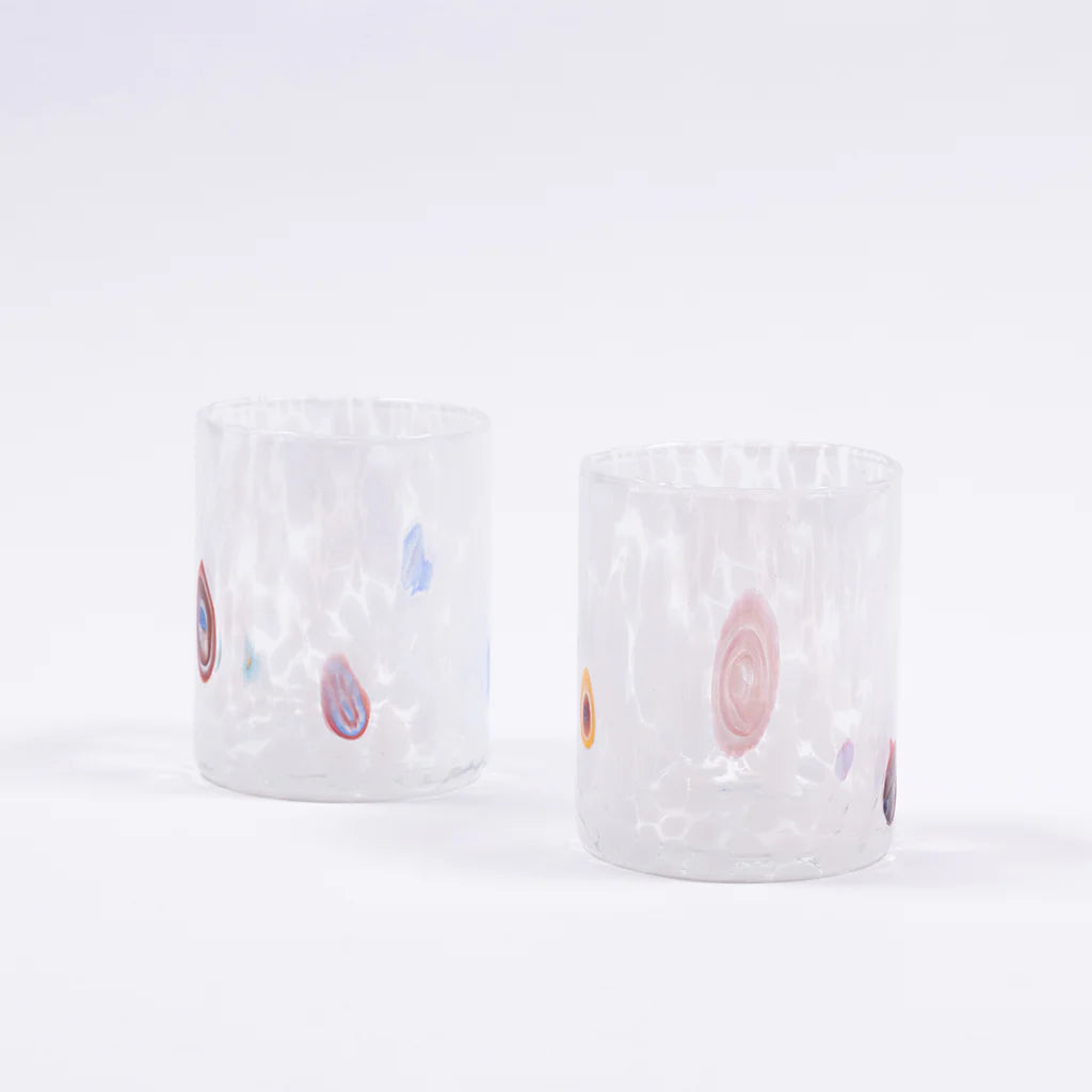 Murano Glass Tumbler - White