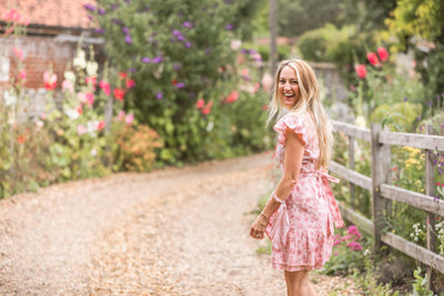 Hollyblocks - Asano Blossom Mini Wrap Dress