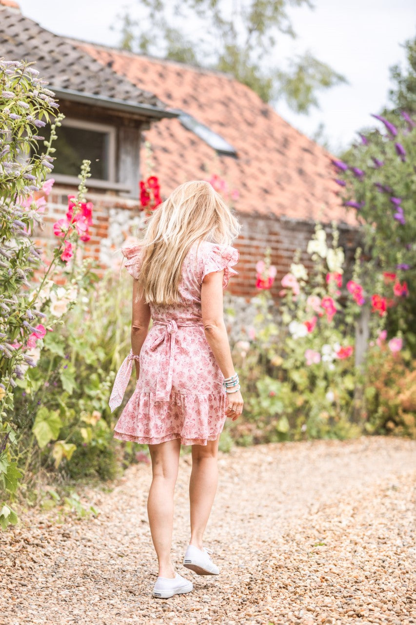 Hollyblocks - Asano Blossom Mini Wrap Dress