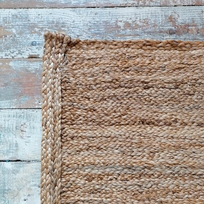 Chunky Jute Hand Woven Rug - Natural - 1.2 x 1.8m