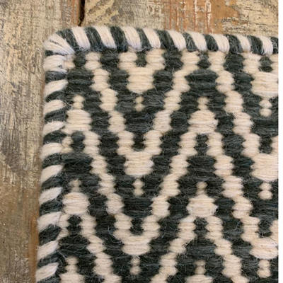 Herringbone Hand Woven Wool Rug - Custom Colours & Size