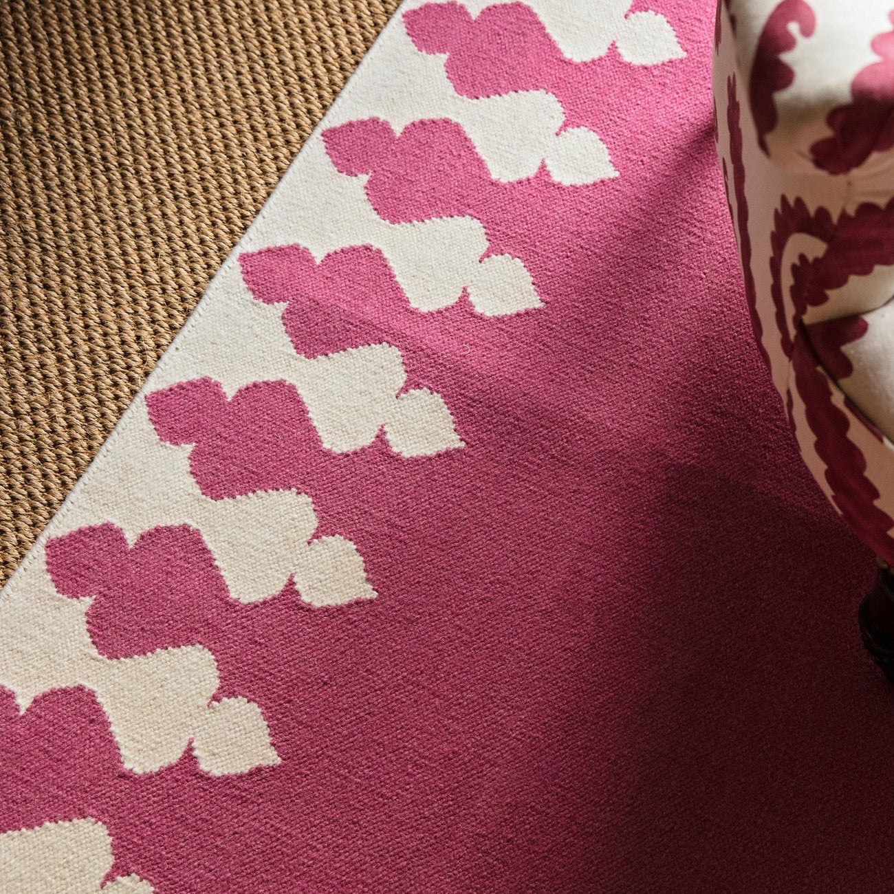 Samode Flatweave Rug - Pink - 1.4 x 1.8m
