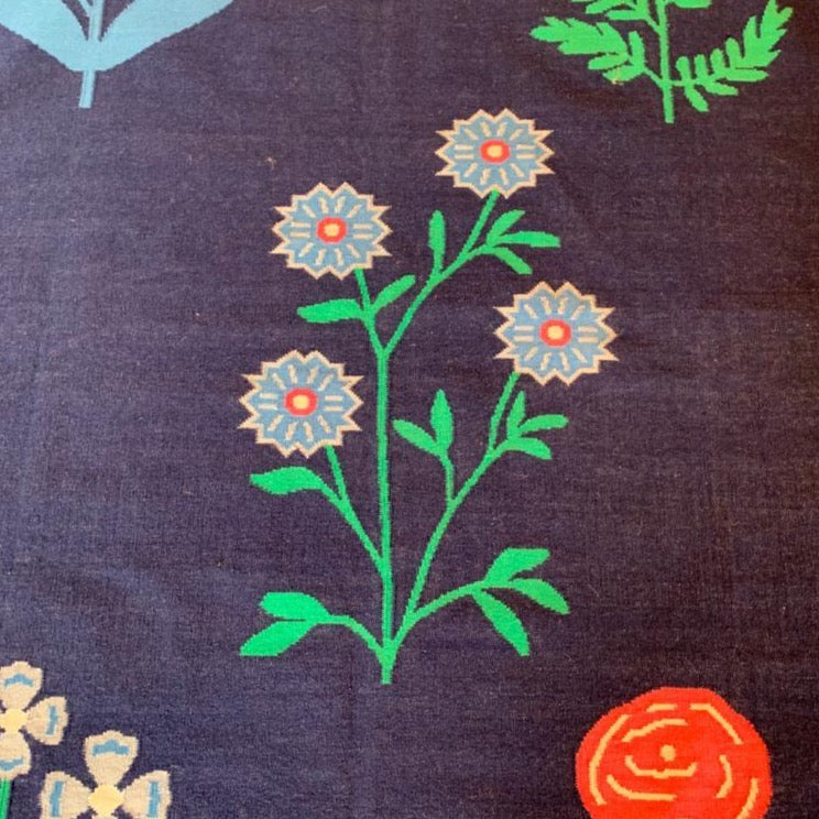 Lodhi Floral Flatweave Rug - Custom Colours & Size