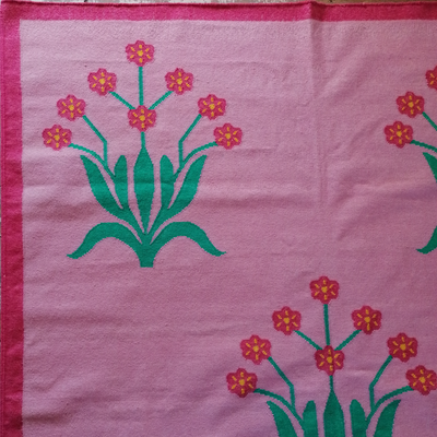 Chandigarh Flatweave Rug - Pink, Green & Yellow - 1.6 x 2.0m