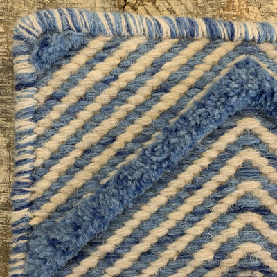 Chevron Tufty Hand Woven Wool Rug - Custom Colours & Size