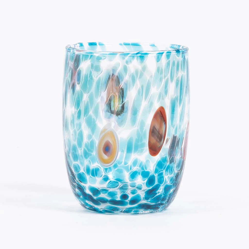 Murano Glass Tumbler - Aqua
