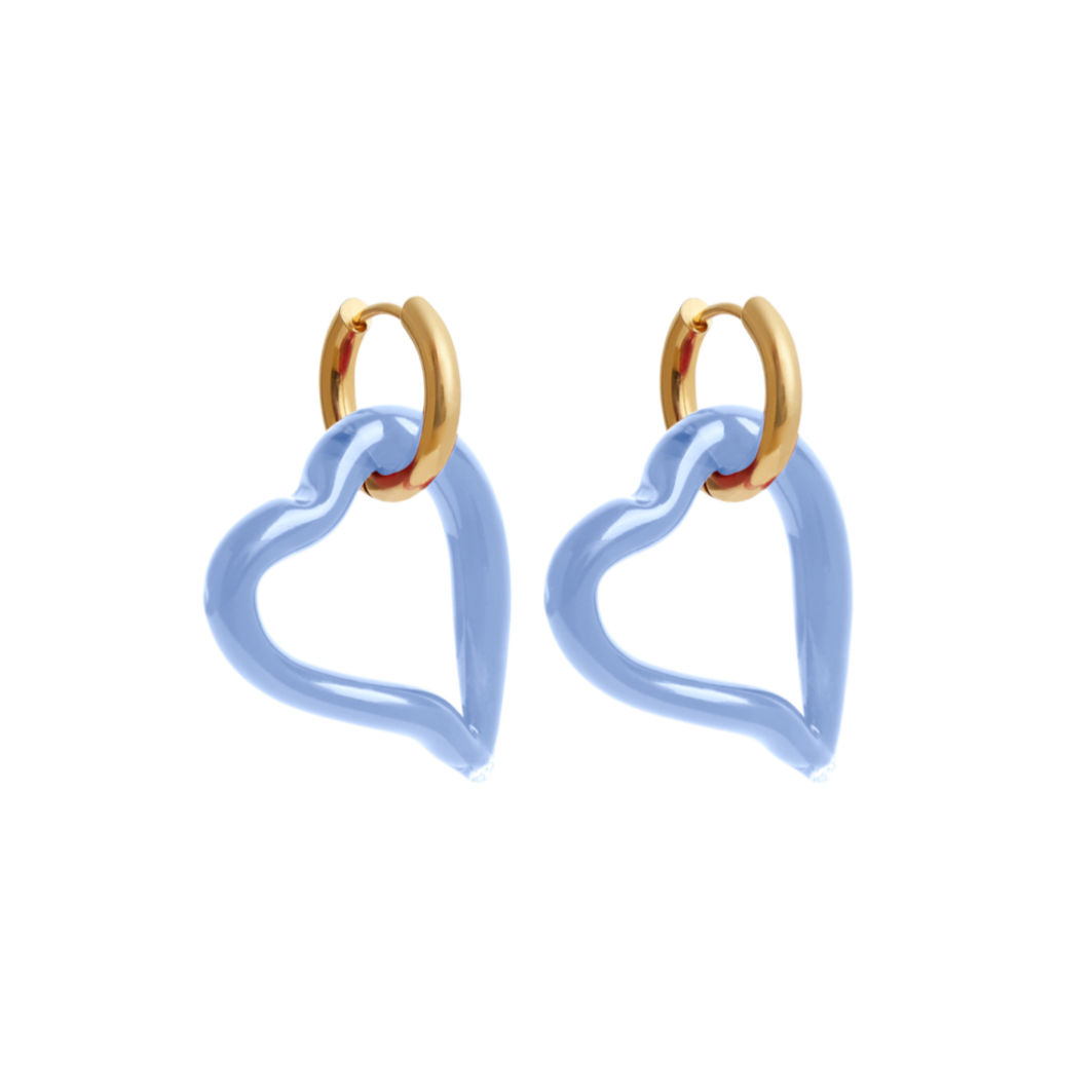 Sandralexandra - Heart of Glass Blue Earrings
