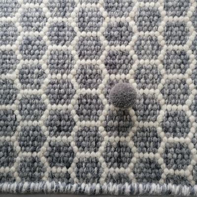 Hexagonal Hand Woven Wool Rug - Custom Colours & Size