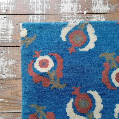 Ditsy Floral Hand Knotted Rug - Custom Colours & Size