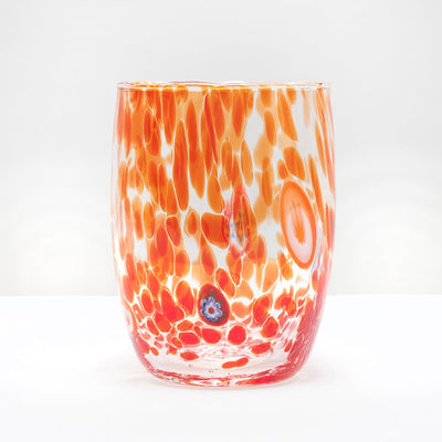 Murano Glass Tumbler - Orange